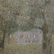 Gustav Klimt Farmhouse in Upper Austria (mk20) oil